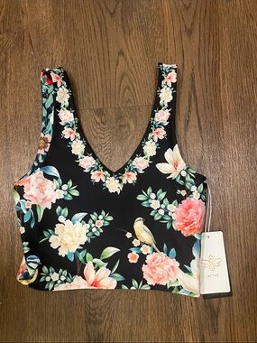 Johnny Was BIRDIE V‑NECK COMPRESSION TANK Reversible